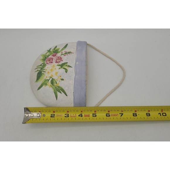 Nantucket Ceramic Pottery Wall Pocket Hanging Planter Floral - Picture 6 of 8